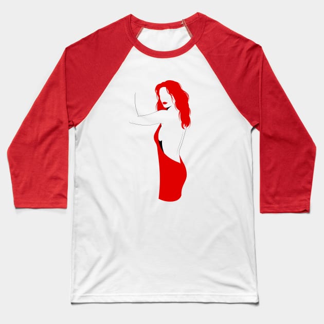 Red Catherine Baseball T-Shirt by Woah_Jonny